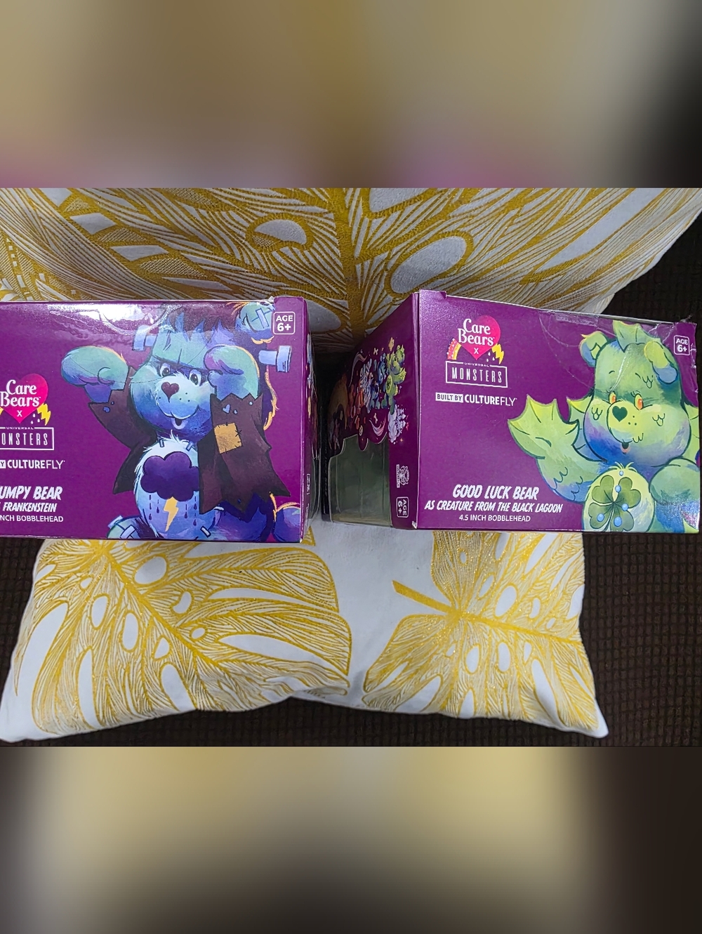 Care Bears x Monsters Good Luck Bear 4.5" Bobblehead - Purple